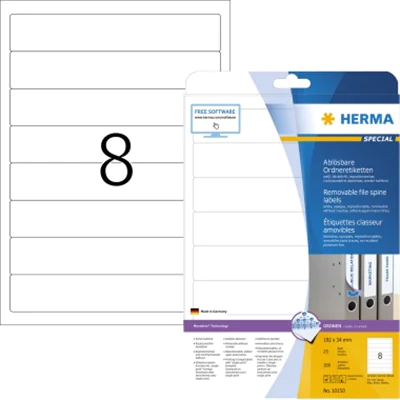 HERMA Etikett Movables 10150 192x34mm matt ws 200 St./Pack. HERMA Etikett Movables 10150 192x34mm matt ws 200 St./Pack.