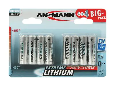 ANSMANN Extreme Lithium AA - Batterie 8 x AA-Typ - Li ANSMANN Extreme Lithium AA - Batterie 8 x AA-Typ - Li