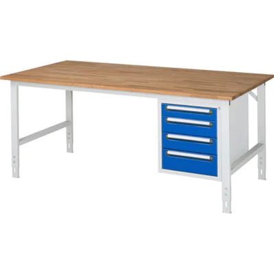 RAU Arbeitstisch Tom 2.000 x 760-1.080 x 1.000 mm (B x H x T)