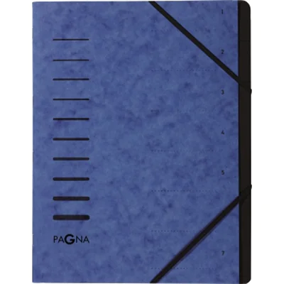 PAGNA Ordnungsmappe 40058-02 DIN A4 7Fächer Pressspan blau PAGNA Ordnungsmappe 40058-02 DIN A4 7Fächer Pressspan blau