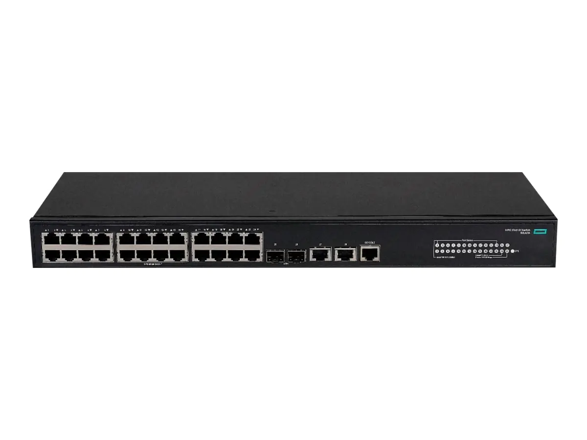 HPE FlexNetwork 5140 24G 2SFP+ 2XGT EI - Switch - L3 - Smart - 24 x 10/100/1000 + 2 x 1 Gigabit / 10 Gigabit SFP+ + 2 x 10 Gigabit Ethernet - an Rack montierbar - BTO