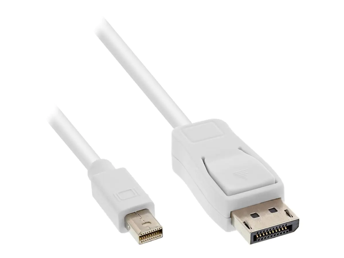 InLine - DisplayPort-Kabel - Mini DisplayPort (M) zu DisplayPort (M) - DisplayPort 1.2 - 3 m - 4K Unterstützung - weiß