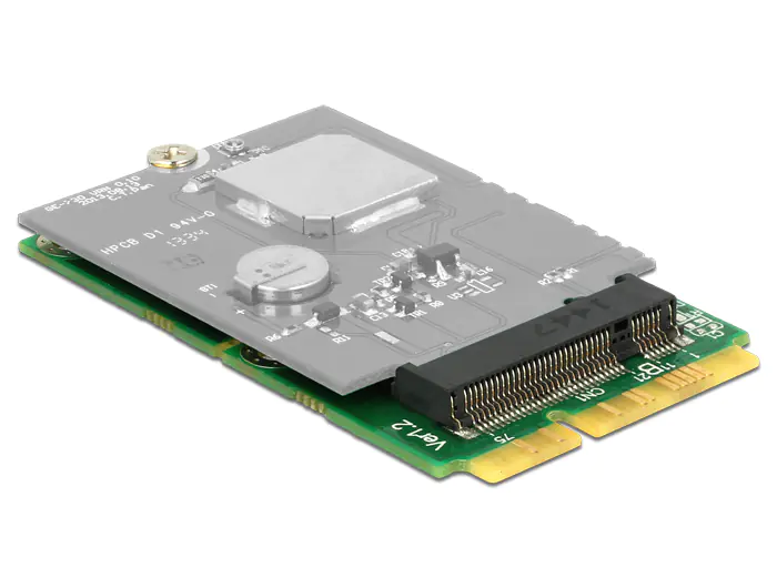 Delock Adapter MiniPCIe > M.2 NGFF - Speicher-Controller - M.2 - 1 Sender/Kanal - M.2 Card - PCIe