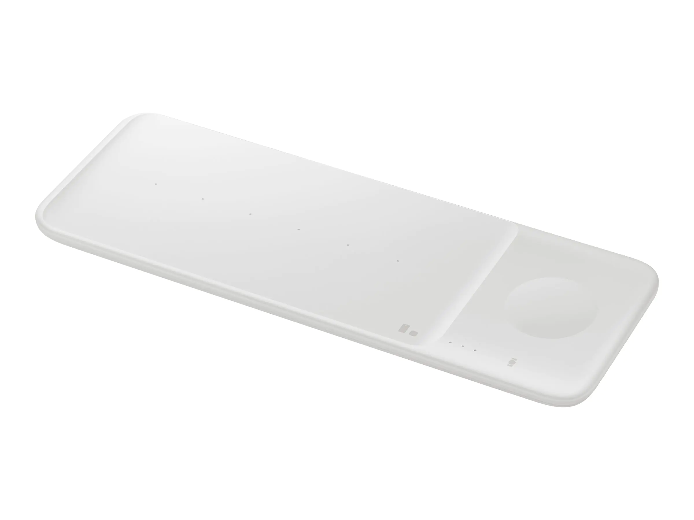 Samsung Wireless Charger Trio EP-P6300 - Induktive Ladematte + AC-Netzteil - Fast Charge - weiß - für Galaxy Buds Live, Note20, S20, S20 5G, Watch 3, Z Flip 5G, Z Flip4, Z Fold2 5G, Z Fold4