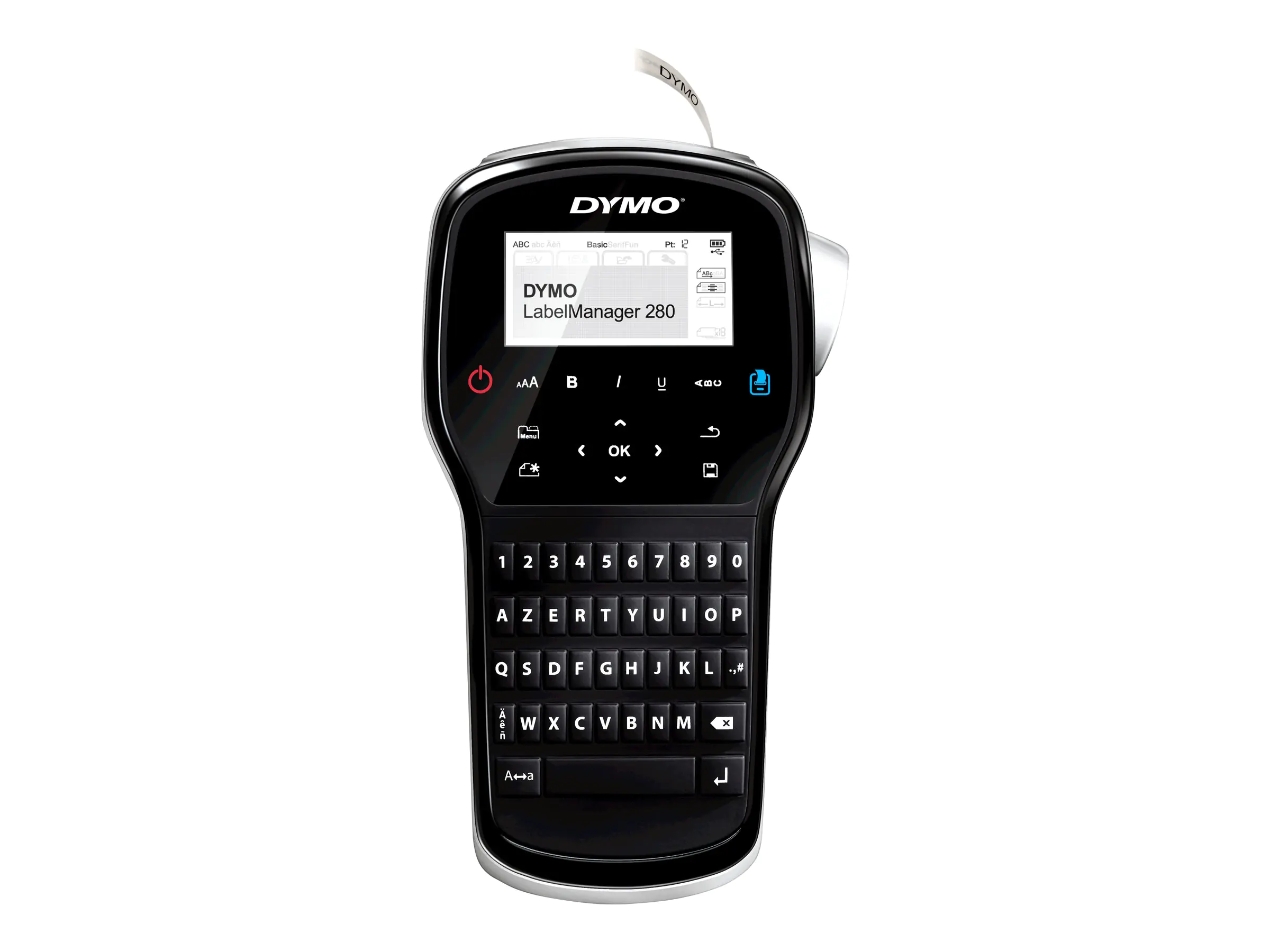 DYMO LabelMANAGER 280 - Beschriftungsgerät - s/w - Thermotransfer - Rolle (1,2 cm) - 180 dpi - bis zu 15 mm/Sek. - USB - Cutter DYMO LabelMANAGER 280 - Beschriftungsgerät - s/w - Thermotransfer - Rolle (1,2 cm) - 180 dpi - bis zu 15 mm/Sek. - USB - Cutter