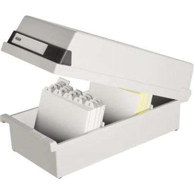 HAN Karteikasten 956-11 DIN A6 quer max. 1300Karten PS lichtgrau HAN Karteikasten 956-11 DIN A6 quer max. 1300Karten PS lichtgrau
