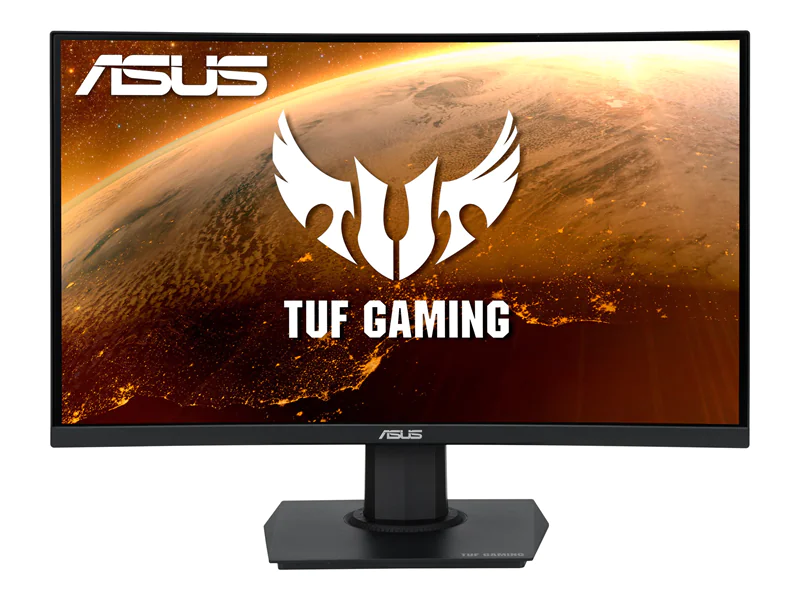 ASUS TUF Gaming VG24VQE - LED-Monitor - Gaming - gebogen - 59.9 cm (23.6") - 1920 x 1080 Full HD (1080p) @ 165 Hz - VA - 250 cd/m² - 3000:1 - 1 ms - 2xHDMI, DisplayPort - Schwarz