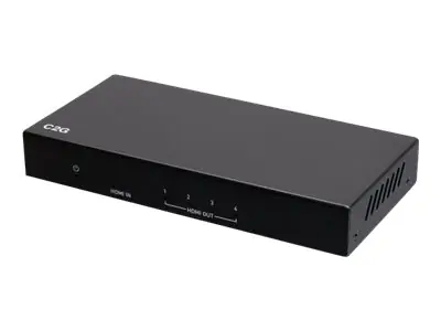C2G 4-Port HDMI Distribution Amplifier Splitter - 4K 60Hz - HDR - 7.1 Audio - Video-/Audio-Splitter - 4 x HDMI - Desktop