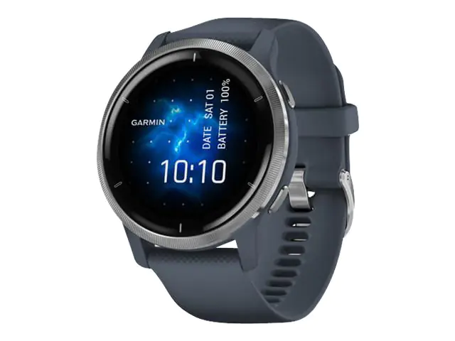 Garmin Venu 2 - 45 mm - Granite Blue - Sportuhr mit Band - Silikon - Granite Blue - Handgelenkgröße: 135-200 mm - Anzeige 3.3 cm (1.3") 010-02430-10