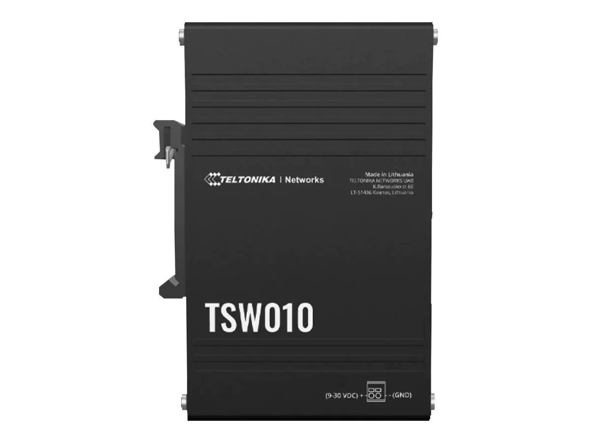 Teltonika TSW010 - Switch - 5 x 10/100 - an DIN-Schiene montierbar - Passives PoE