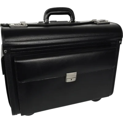 Soennecken Pilotenkoffer Leipzig 5174 Leder mit rollen schwarz Soennecken Pilotenkoffer Leipzig 5174 Leder mit rollen schwarz