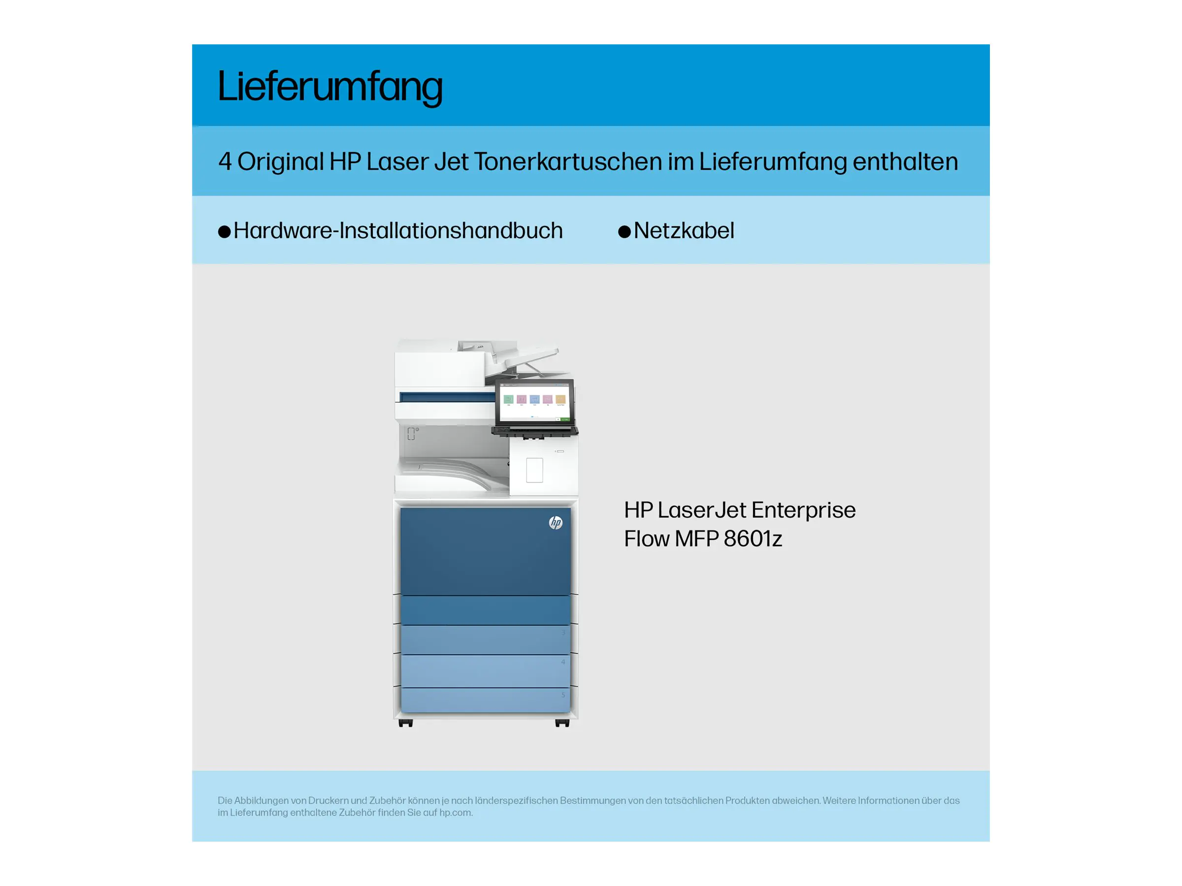 HP LaserJet Enterprise Flow mfp 8601z - Multifunktionsdrucker - s/w - Laser - A3 (297 x 420 mm) 9S185A#B19