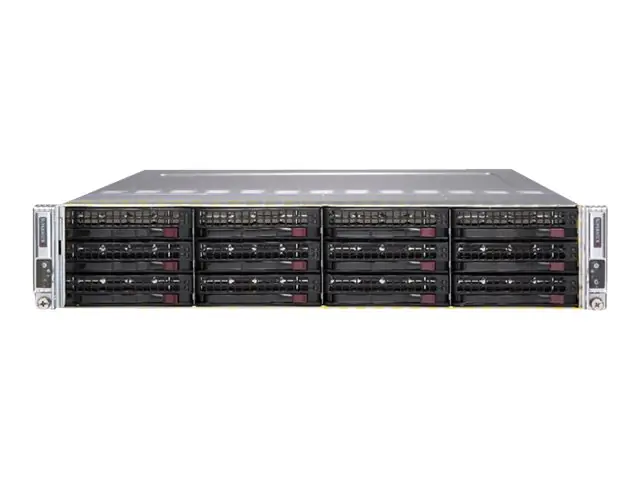 Supermicro SuperServer 6029TR-DTR - 2 Knoten - Cluster - Rack-Montage - 2U - zweiweg - keine CPU - RAM 0 GB - keine HDD - AST2500 - 1GbE - kein Betriebssystem - Monitor: keiner - Schwarz