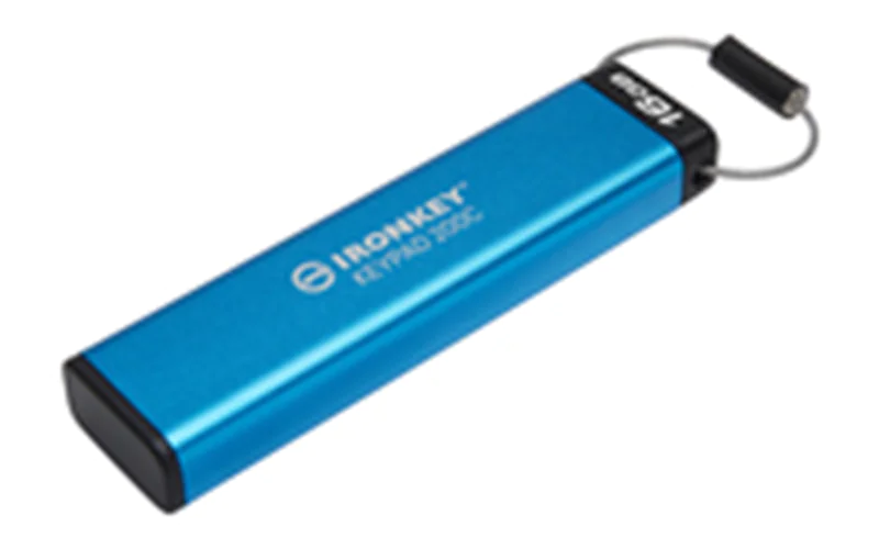 Kingston IronKey Keypad 200C - USB-Flash-Laufwerk - verschlüsselt - 16 GB - USB-C 3.2 Gen 1