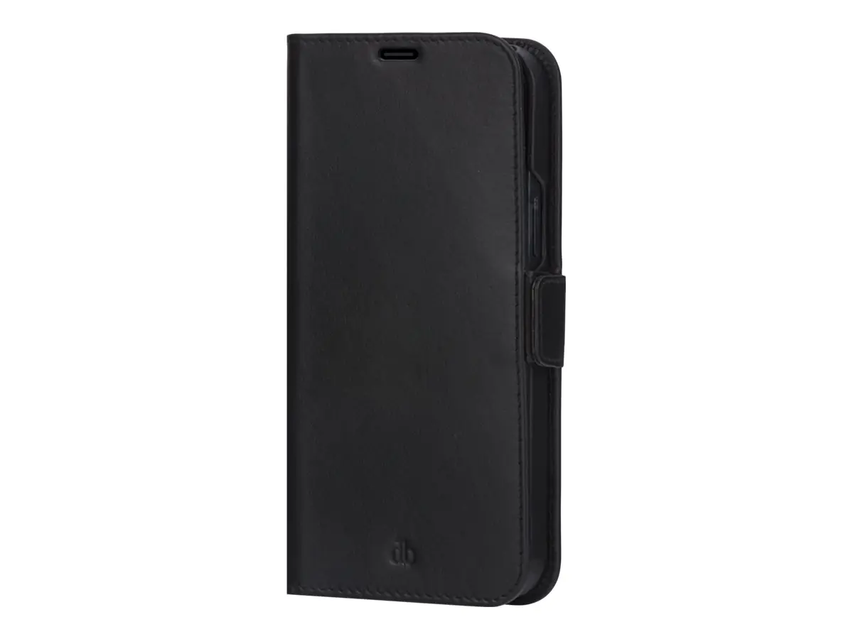 dbramante1928 Lynge - Flip-Hülle für Mobiltelefon - genarbtes Leder - Schwarz - für Apple iPhone 13 Pro Max
