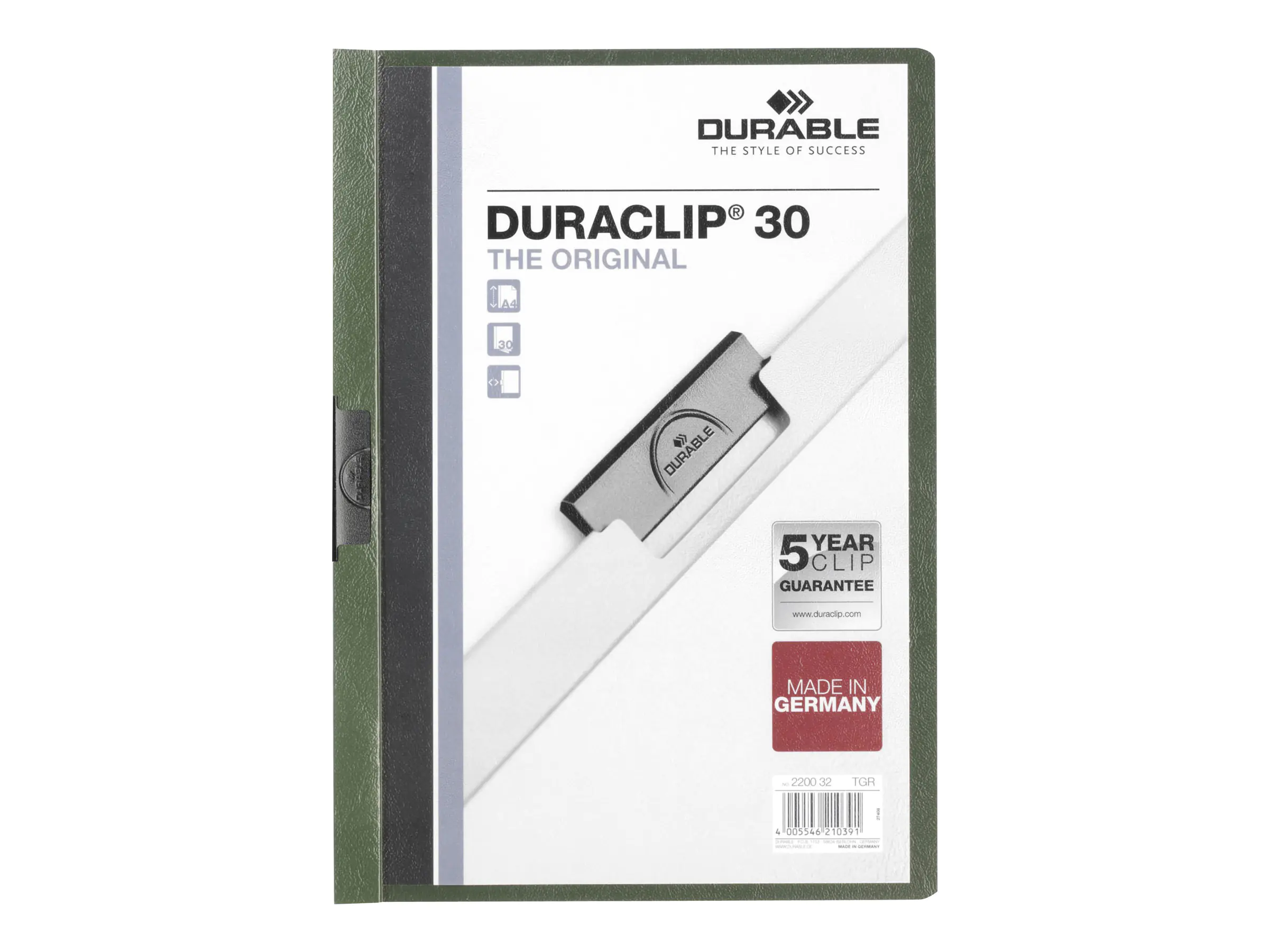 DURABLE Klemmmappe DURACLIP 30 220032 DIN A4 Hartfolie petrol