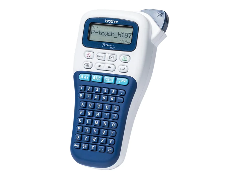 Brother P-Touch PT-H107B - Beschriftungsgerät - s/w - Thermotransfer - Rolle (1,2 cm) - 180 dpi - bis zu 20 mm/Sek. - Cutter - 2-zeiliger Druck Brother P-Touch PT-H107B - Beschriftungsgerät - s/w - Thermotransfer - Rolle (1,2 cm) - 180 dpi - bis zu 20 mm/Sek. - Cutter - 2-zeiliger Druck