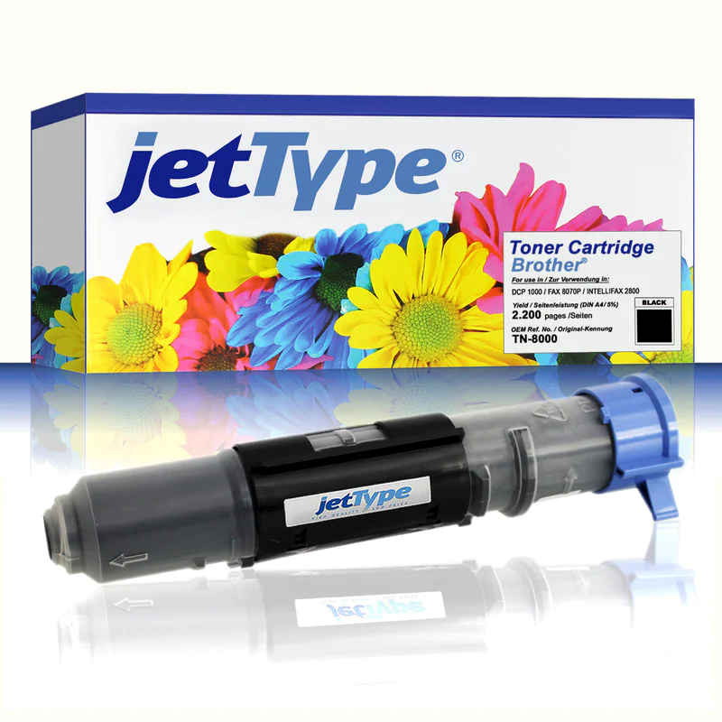 jetType Toner kompatibel zu Brother TN-8000 schwarz 2.200 Seiten 1 Stück