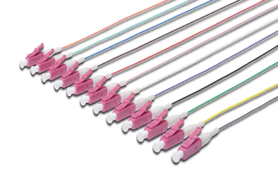 Digitus Professional - Netzwerkkabelsatz - LC Multi-Mode (M) - 2 m - Glasfaser - 50/125 Mikrometer - OM4 - Grau, Schwarz, weiß, Blau, Gelb, Rot, grün, braun, orange, violett, pink, Türkis