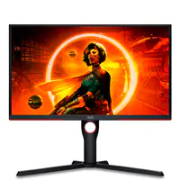 AOC Gaming 25G3ZM/BK - G3 Series - LED-Monitor - Gaming - 63.5 cm (25") (24.5" sichtbar) - 1920 x 1080 Full HD (1080p) @ 240 Hz - VA - 300 cd/m² - 3000:1 - 0.5 ms - 2xHDMI, DisplayPort - Schwarz, Rot