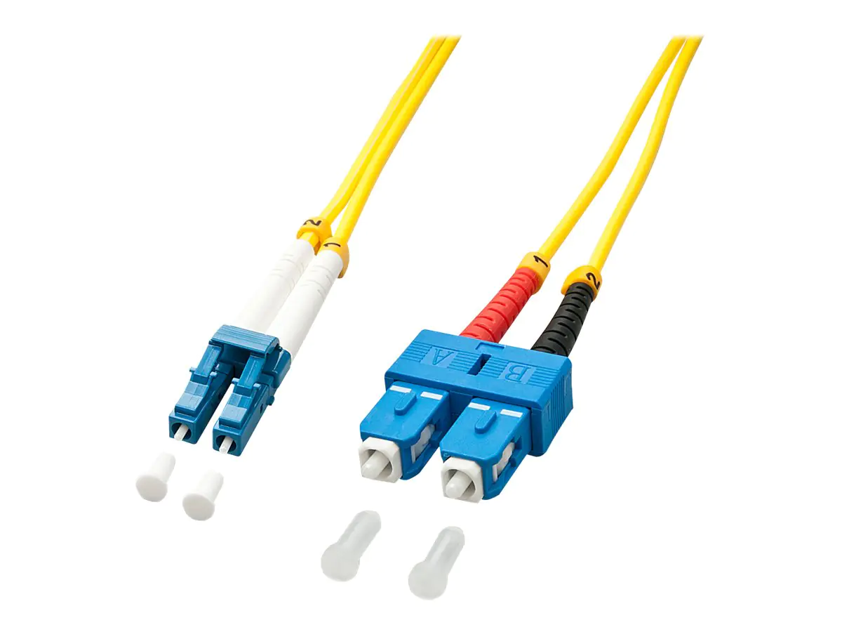 Lindy - Patch-Kabel - SC Single-Modus (M) zu LC Single-Modus (M) - 5 m - Glasfaser - Duplex - 9/125 Mikrometer - OS2 - halogenfrei