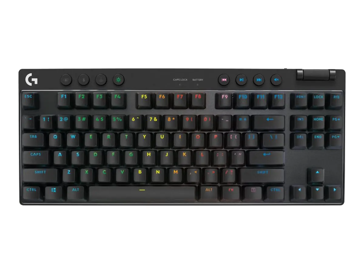 Logitech G PRO X TKL - Tastatur - Hintergrundbeleuchtung - Bluetooth, 2.4 GHz - QWERTZ - Deutsch - Tastenschalter: Tactile - pink