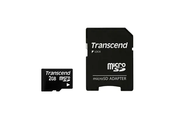 Transcend - Flash-Speicherkarte (SD-Adapter inbegriffen) - 2 GB - microSD