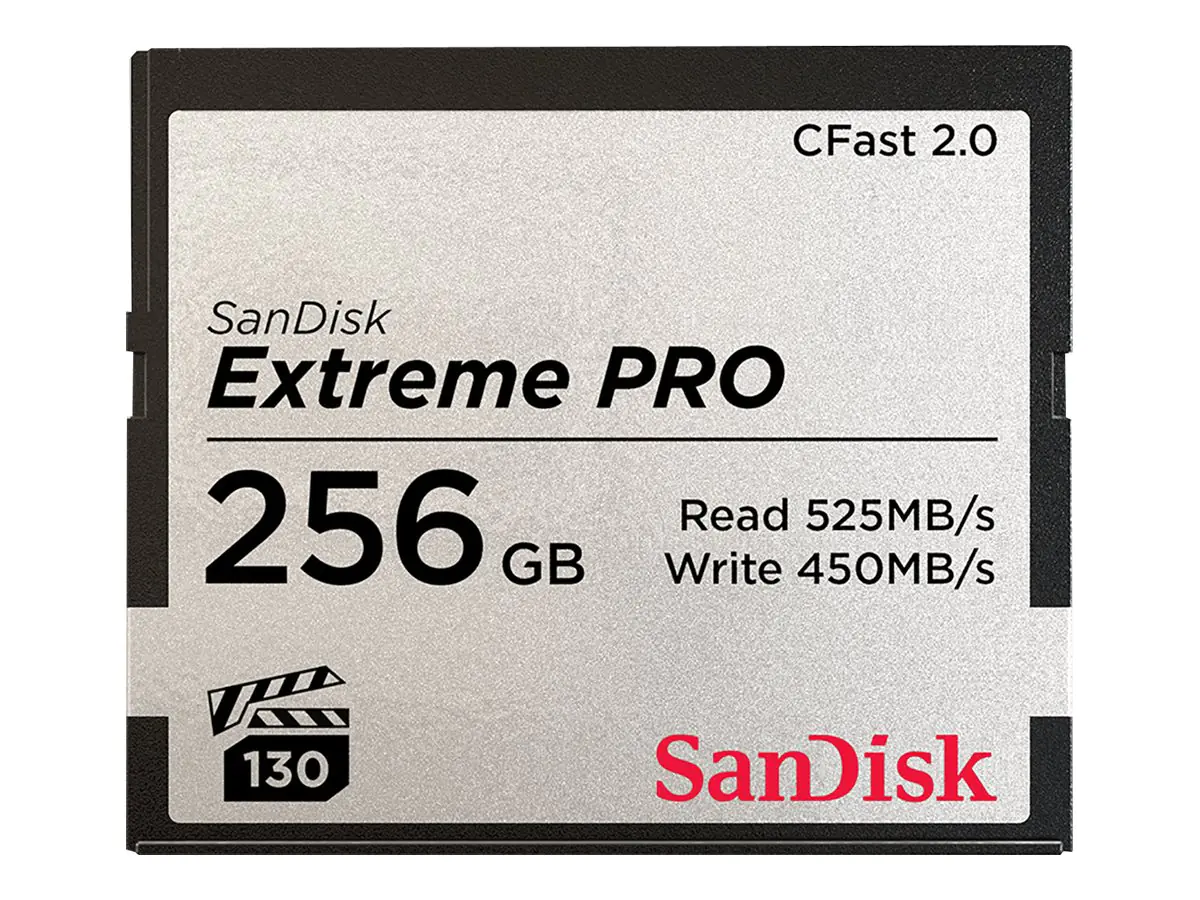 SanDisk Extreme Pro - Flash-Speicherkarte - 256 GB - CFast 2.0 SanDisk Extreme Pro - Flash-Speicherkarte - 256 GB - CFast 2.0