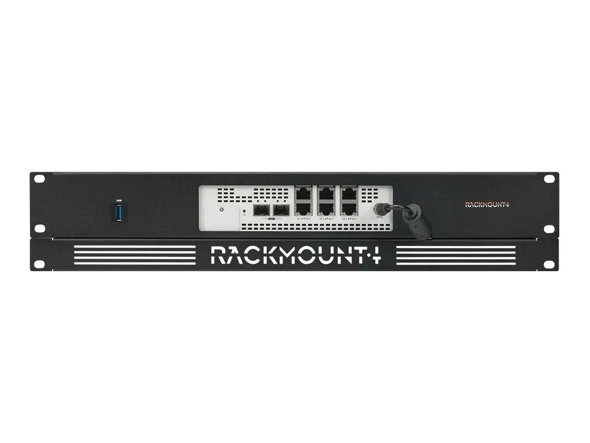Rackmount.IT RM-DE-T1 - Montagesatz für Netzwerkgeräte - Rack montierbar - Tiefschwarz (RAL 9005) - 2U - 48.3 cm (19") - für VMware SD-WAN Edge 610, 620, 640, 680