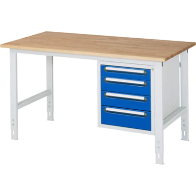 RAU Arbeitstisch Tom 1.500 x 760-1.080 x 800 mm (B x H x T)