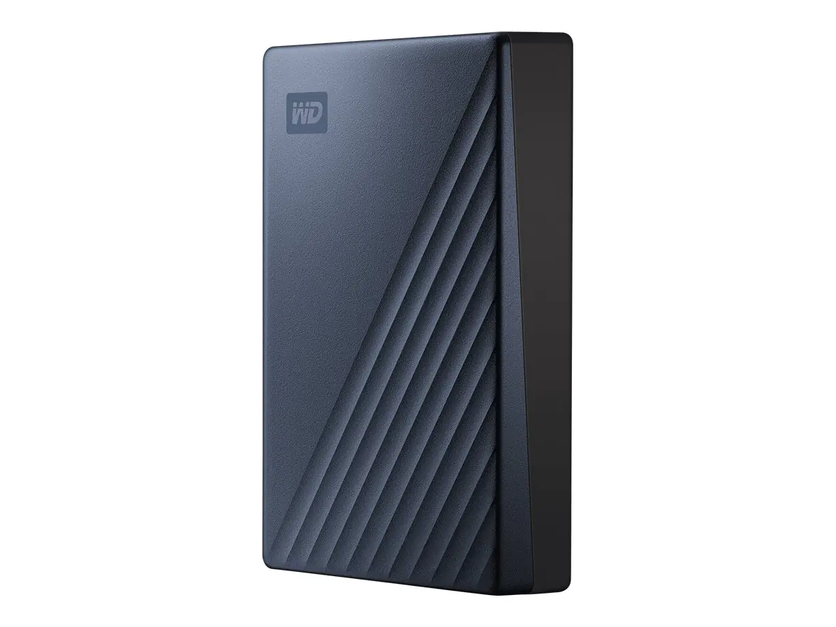 WD My Passport Ultra WDBFTM0050BBL - Festplatte - verschlüsselt - 5 TB - extern (tragbar) - USB 3.1 (USB-C Steckverbinder) - 256-Bit-AES - Blau