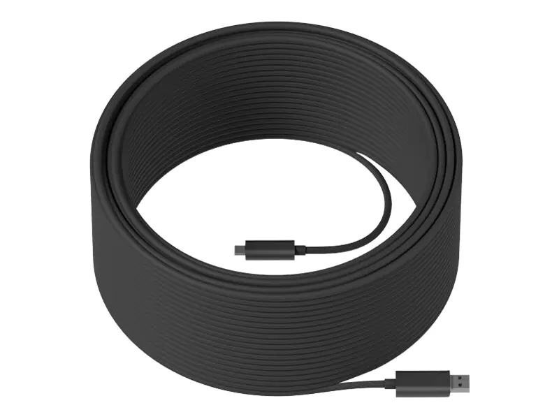 Logitech Strong - USB-Kabel - USB Typ A (M) zu 24 pin USB-C (M) - USB 3.2 - 45 m - Active Optical Cable (AOC), Plenum - für Room Solution Huddle, Large