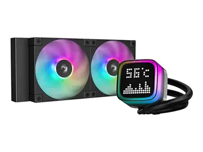 Deepcool LP240 Liquid Cooler 240mm 5th Gen Pump 3400RPM 14x14 Dot Matrix Screen