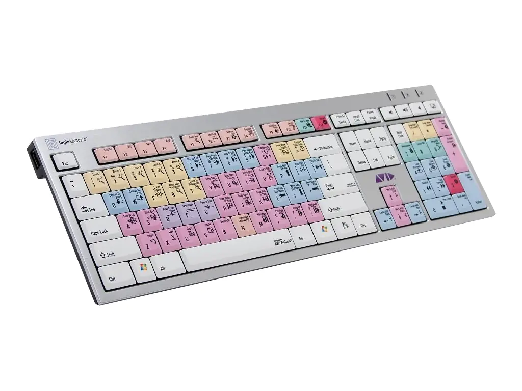 Logickeyboard LKB-PT-AJPU-FR - Full-size (100%) - Verkabelt - USB - AZERTY - Mehrfarbig