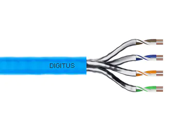 Digitus - Bulkkabel - 305 m - Foiled Unshielded Twisted Pair (F/UTP) - CAT 6a - Hellblau