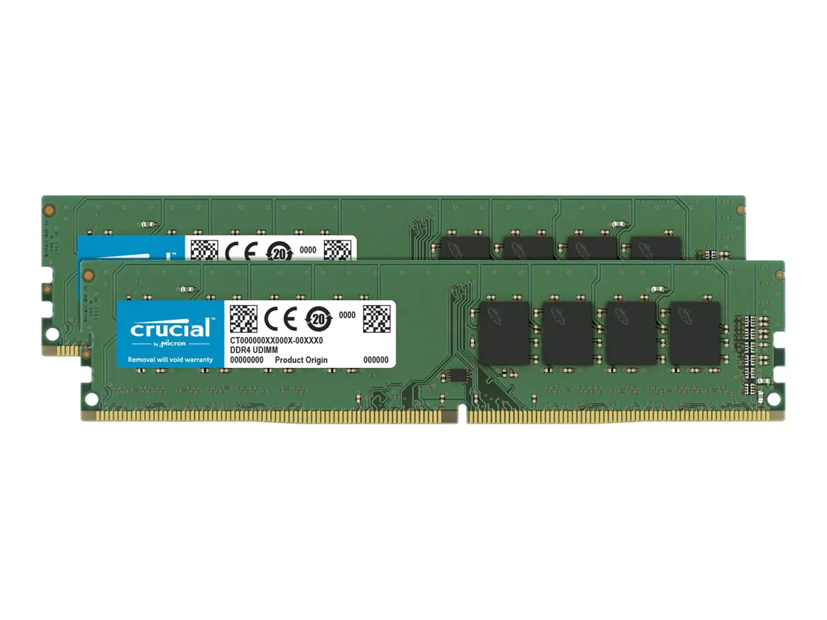 Crucial - DDR4 - kit - 16 GB: 2 x 8 GB - DIMM 288-PIN - 3200 MHz / PC4-25600 - CL22 - 1.2 V - ungepuffert - non-ECC
