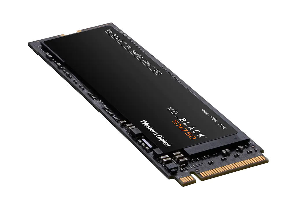WD Black SN750 NVMe SSD WDS100T3XHC - SSD - 1 TB - intern - M.2 2280 - PCIe 3.0 x4 (NVMe) - integrierter Kühlkörper