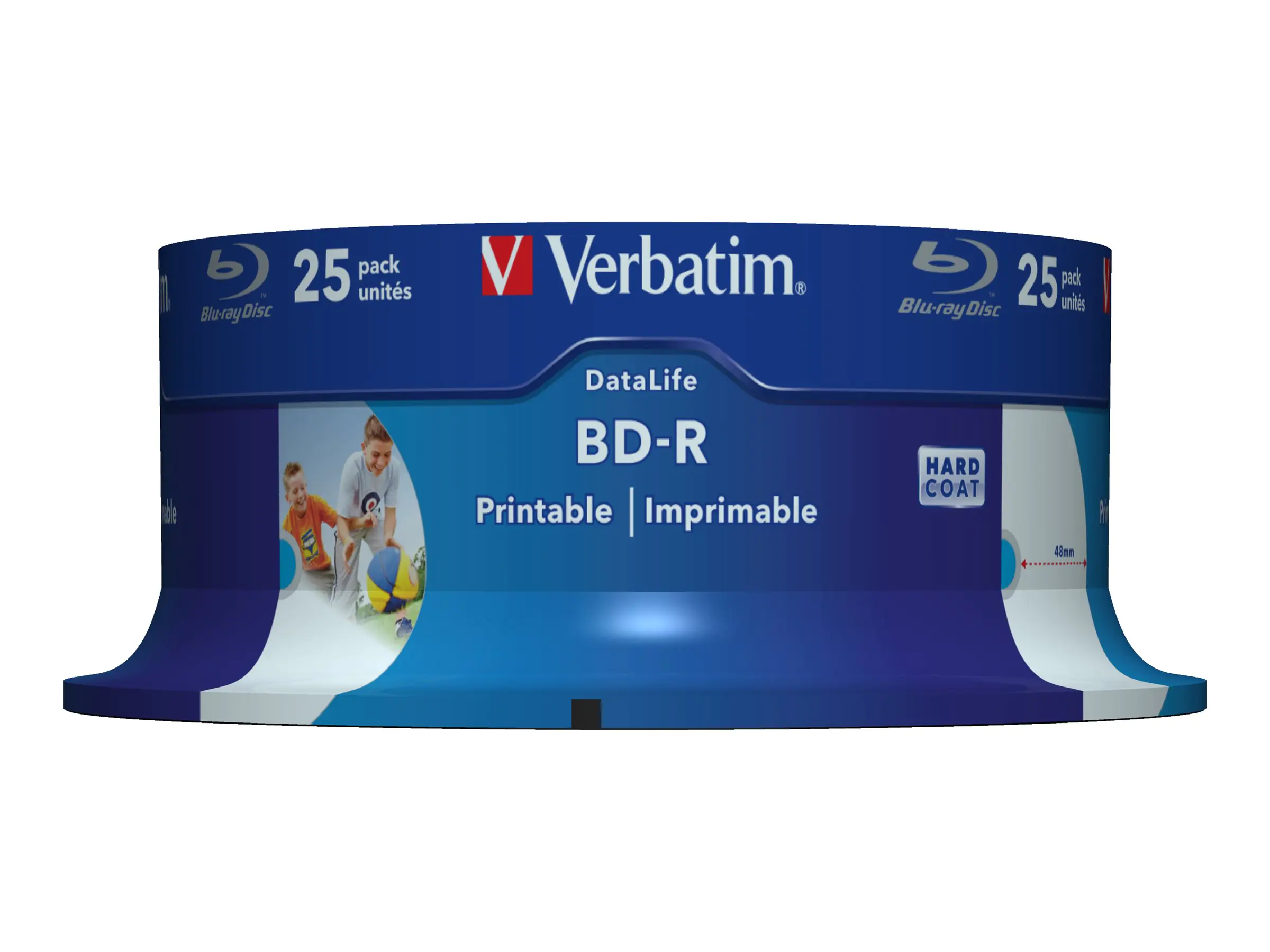 Verbatim DataLife - 25 x BD-R - 25 GB 6x - mit Tintenstrahldrucker bedruckbare Oberfläche - Spindel