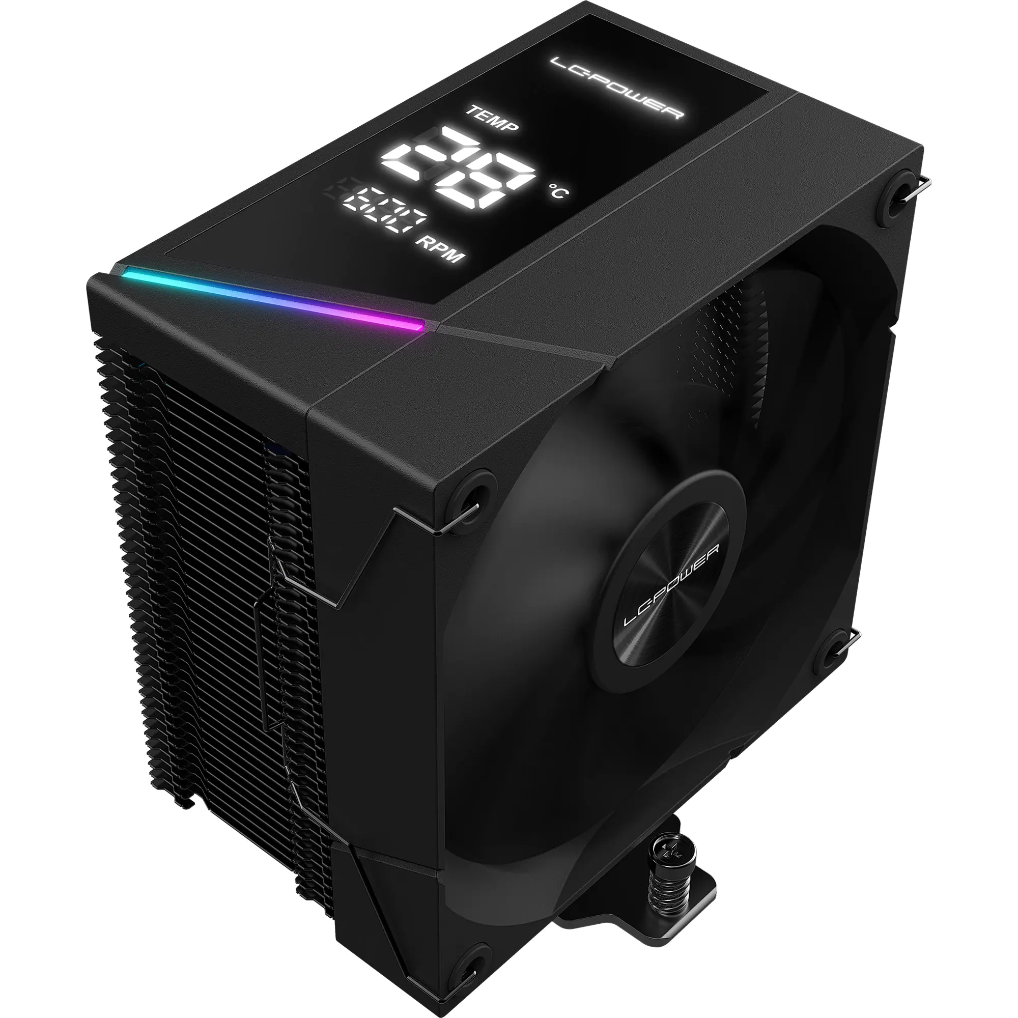LC-Power Kühler LC-CC-120-DB6-DIGI 1851/1700/1200/115x/AM4/5 - CPU-Kühler - 35,3 dB