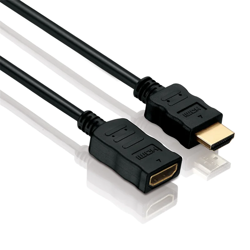 Helos Verlängerung High Speed HDMI Stecker/Buchse mit Ethernet - Kabel - Digital/Display/Video X-HC005-005E