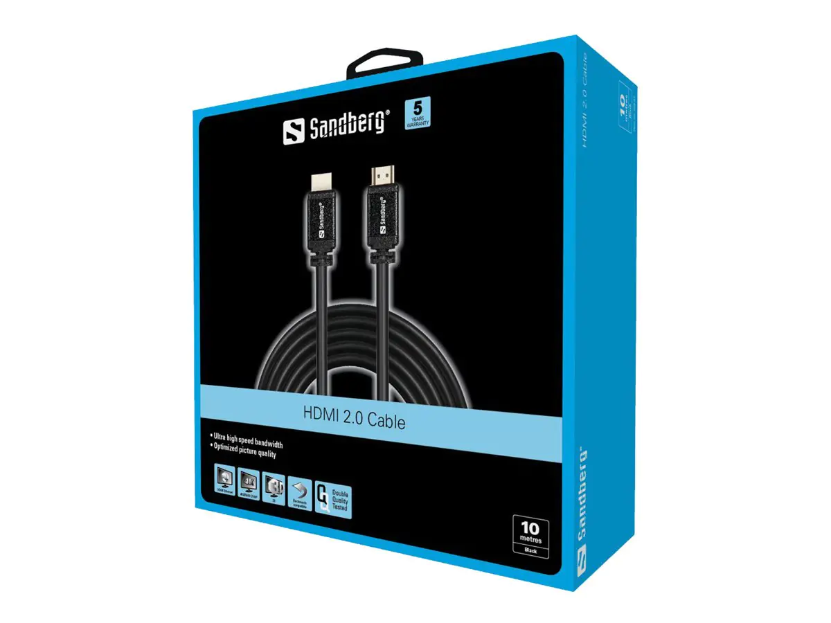 Sandberg - HDMI-Kabel - HDMI männlich zu HDMI männlich - 10 m