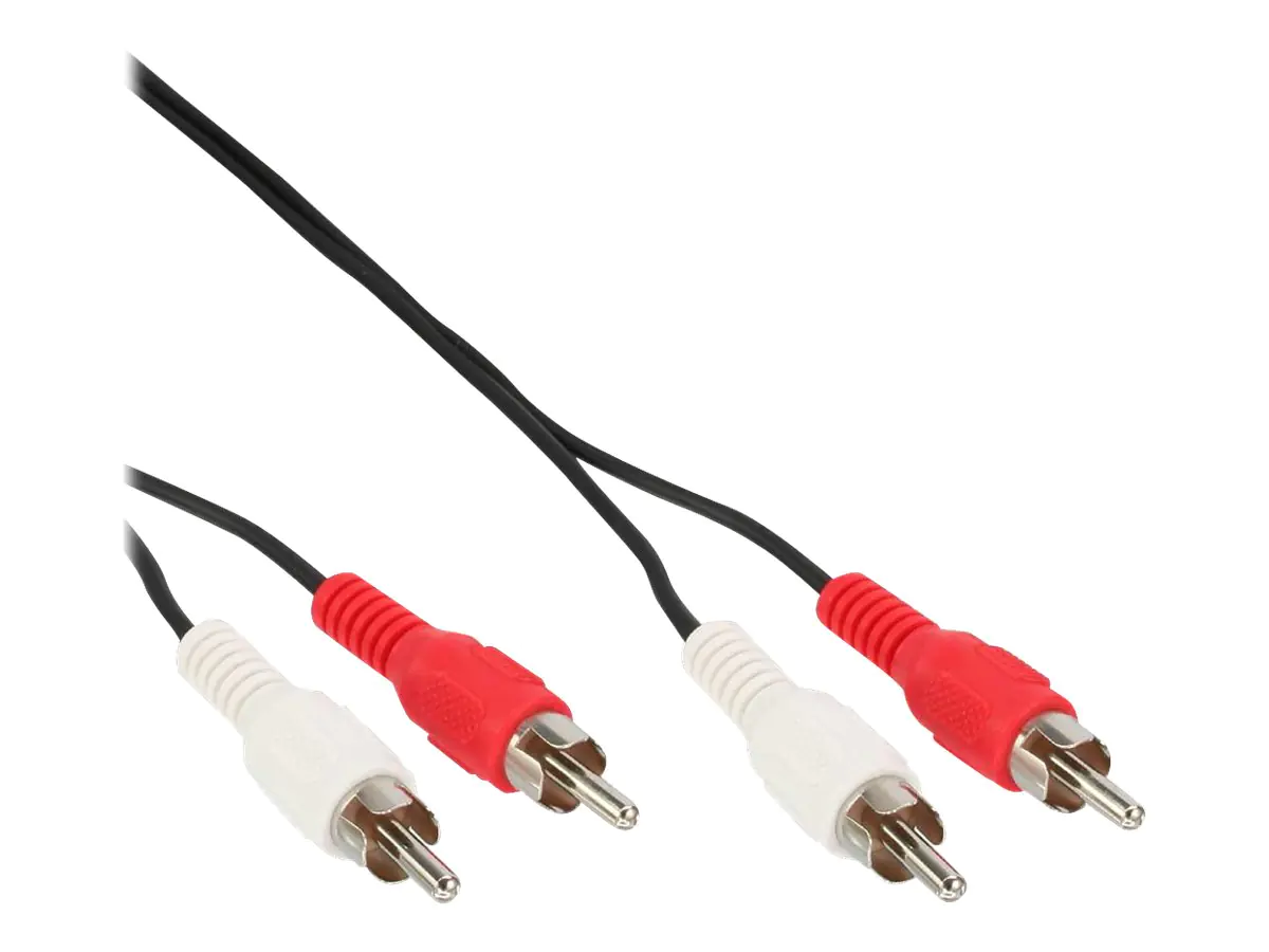 InLine - Audiokabel - RCA x 2 männlich zu RCA x 2 männlich - 5 m - Schwarz