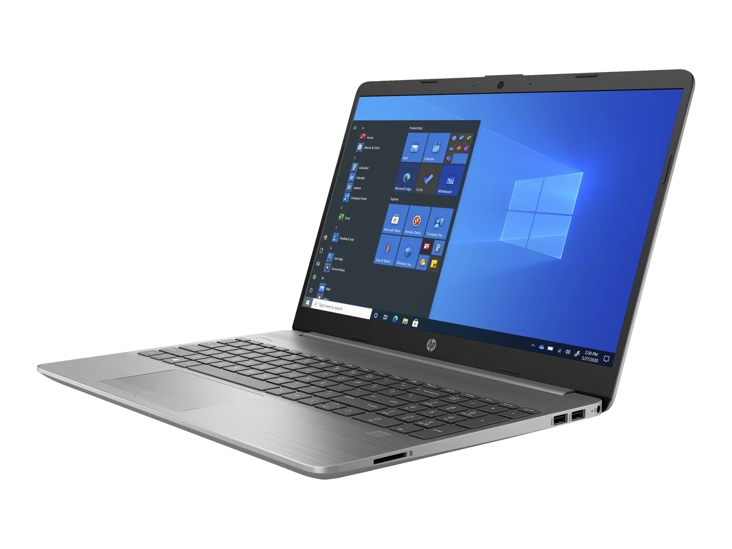 HP 250 G8 Notebook - Intel Core i5 1035G1 / 1 GHz - Win 10 Pro 64-Bit - GF MX130 - 8 GB RAM - 256 GB SSD NVMe - 39.6 cm (15.6") TN 1920 x 1080 (Full HD) - Wi-Fi 6 - Asteriod silberfarben - kbd: Deutsch - mit HP 2 Jahre Abhol- und Rückgabeservice von Hardw