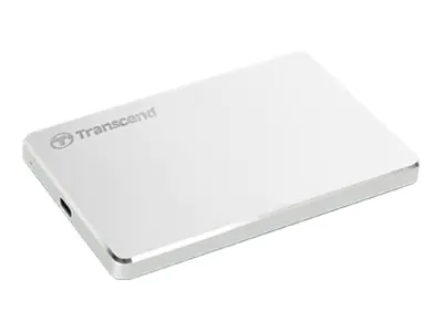 Transcend StoreJet 25C3S - Festplatte - 1 TB - extern (tragbar) - 2.5" (6.4 cm) - USB 3.1 Gen 1 (USB-C Steckverbinder) - Silber