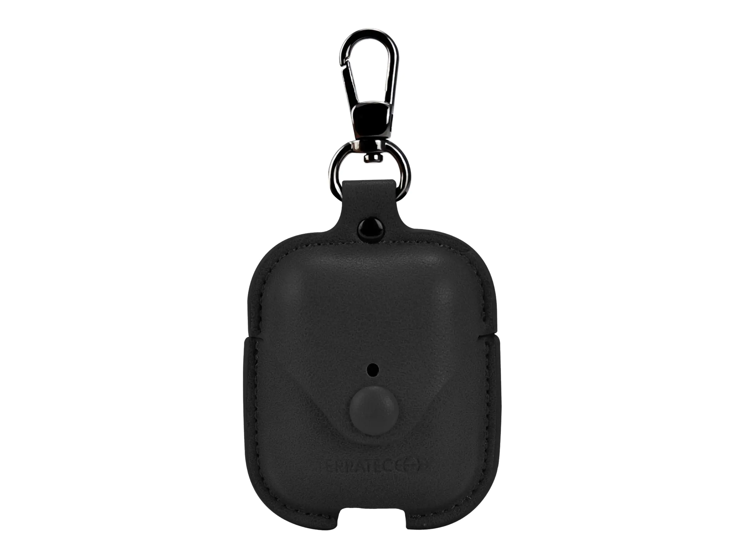 TERRATEC Air Box - Tasche für Kopfhöhrer - Polycarbonat - schwarzes Leder - für Apple AirPods (1. Generation, 2. Generation)