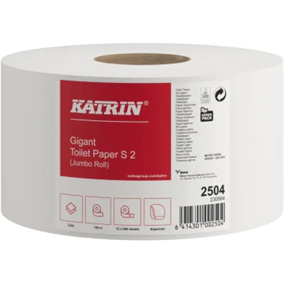 Katrin Toilettenpapier 2504 Classic Gigant S2 2lg. 150m ws 12 Rl./Pack. Katrin Toilettenpapier 2504 Classic Gigant S2 2lg. 150m ws 12 Rl./Pack.