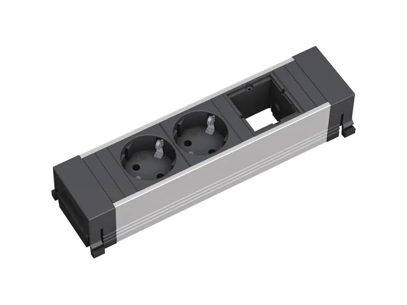 Bachmann POWER FRAME - Steckdosenleiste - Eingabe, Eingang GST18i3 - Ausgangsanschlüsse: 2 - 10 cm - Deutschland - Schwarz, eloxiertes Aluminium Bachmann POWER FRAME - Steckdosenleiste - Eingabe, Eingang GST18i3 - Ausgangsanschlüsse: 2 - 10 cm - Deutschland - Schwarz, eloxiertes Aluminium