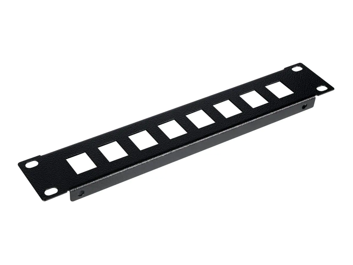 Equip Patch panel (empty) - Rack montierbar - Schwarz - 1U - 25.4 cm (10")