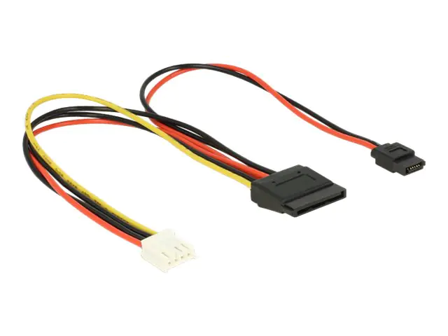 Delock - Netzteil - interne Stromversorgung, 4-polig (R) bis SATA-Stromstecker, Slimline SATA Leistung (R) - 24 cm