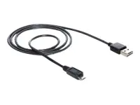 Delock EASY-USB - USB-Kabel - Micro-USB Typ B (M) zu USB (M) - USB 2.0 - 1 m - Schwarz